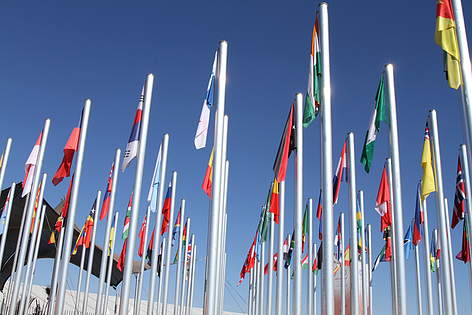  Some of the flags of the Parties at COP22 